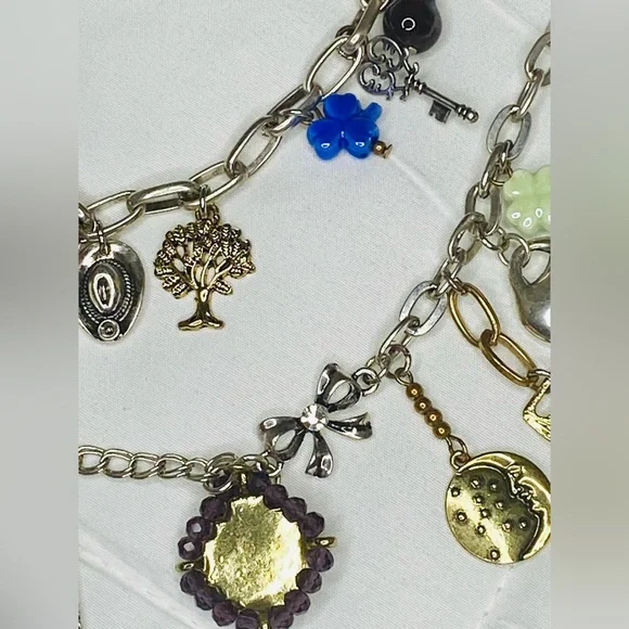 NWOT Free People Maxamillion World Traveler Charm Necklace Silver - Picture 6 of 10